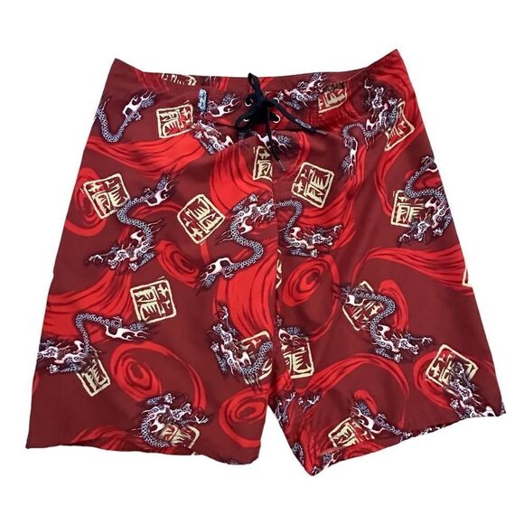 Crazy Shirts ~ Mens Dragon Boardshorts ~ size 34 - Picture 1 of 10